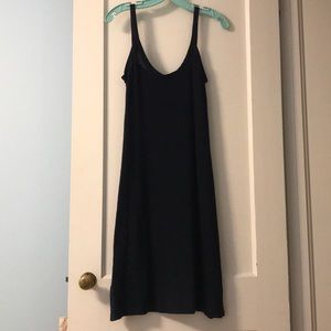 Vintage Benetton navy knit slip dress 90s
